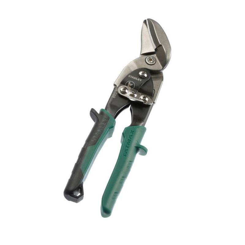 Ножиці праворучні важільні, вигнуті, для різання листового металу, Stanley [2-14-568]