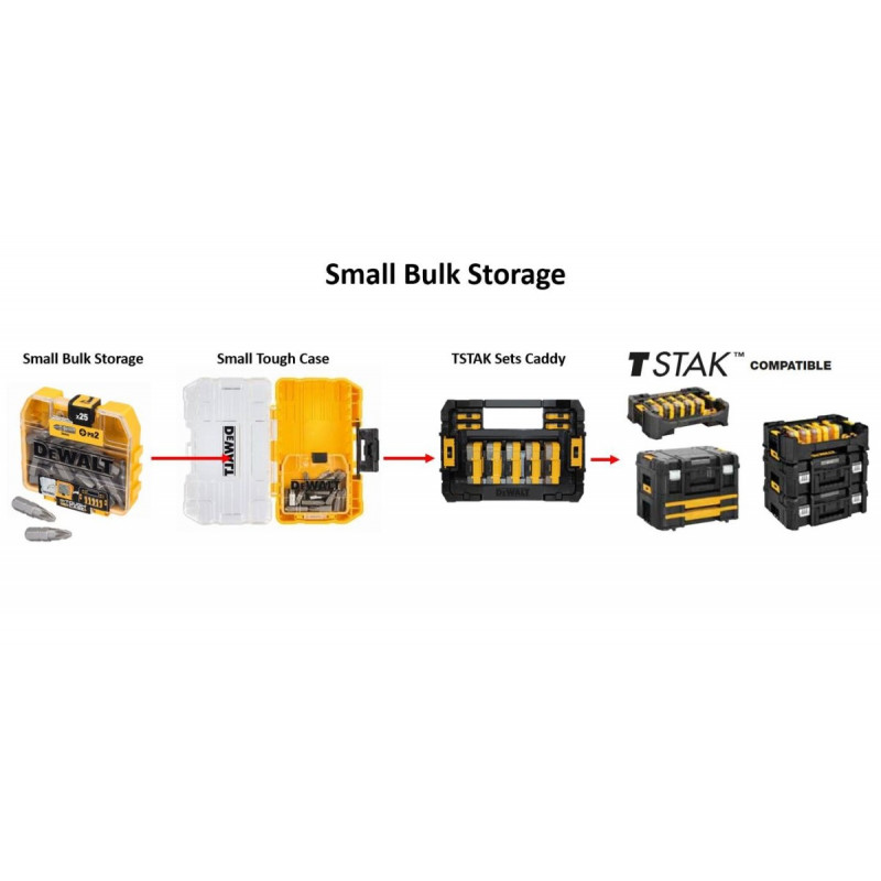 37 шт. ударных бит DeWALT IMPACT TORSION EXTREME 1/4' [DT70731T-QZ]