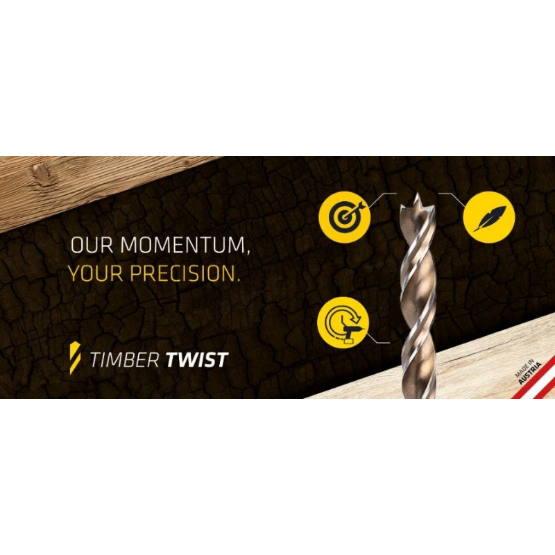 Набір спіральних свердел для дерева 3-10 мм, 8 шт. PTM 8, Timber Twist Alpen [0067100008100]