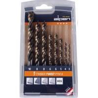 Набір спіральних свердел для дерева 3-10 мм, 8 шт. PTM 8, Timber Twist Alpen [0067100008100]