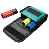 Набір із 3 шестигранних ударних головок для коліс, 1/2, 17, 19, 21 мм, Makita [E-12354] у футлярі