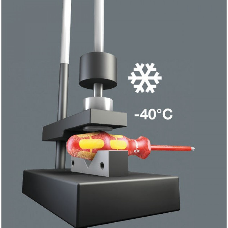 Набор из 9 изолированных отверток для работы под напряжением, Kraftform серия 100, Wera [05133355001]