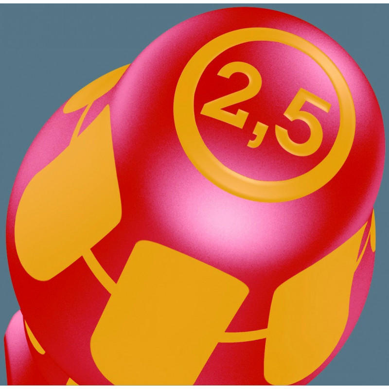 Набор из 9 изолированных отверток для работы под напряжением, Kraftform серия 100, Wera [05133355001]