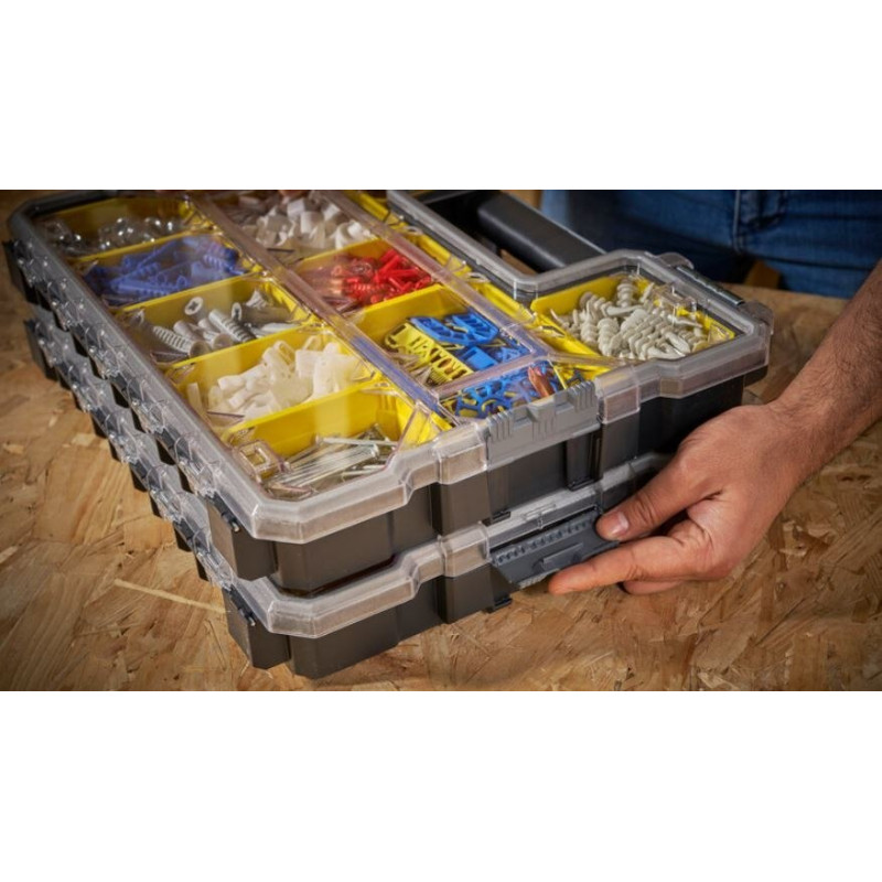 Низький органайзер із прозорою кришкою, серія FATMAX, Stanley [1-97-519]