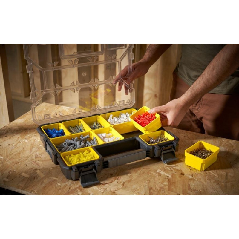 Низький органайзер із прозорою кришкою, серія FATMAX, Stanley [1-97-519]