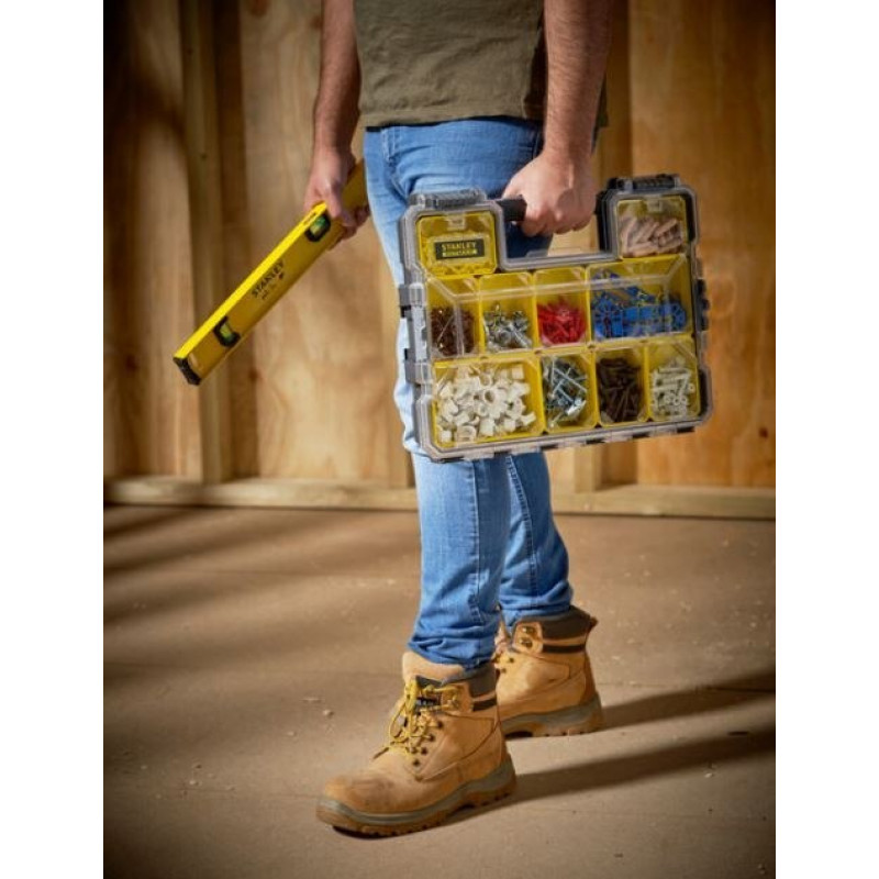 Низький органайзер із прозорою кришкою, серія FATMAX, Stanley [1-97-519]