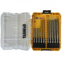 Набор из 10 твердосплавных сверл для бетона, SDS+, DeWALT [DT70752-QZ] МАЛЫЙ ПРОЧНЫЙ КЕЙС+