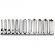 Набір з 12 головок 1/4 з наконечником Surface Drive 4-14 мм, Koken [RS2310M/12] на металевій смузі