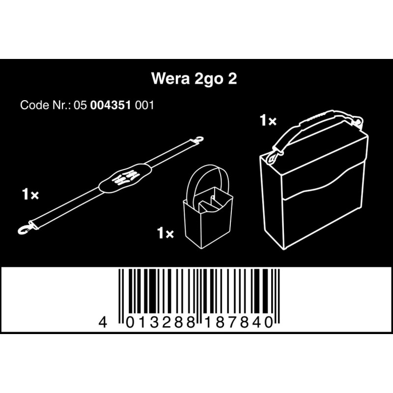 Текстильная сумка/кейс для инструментов Wera 2go 2 [05004351001]