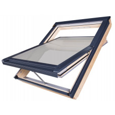 Электрическое мансардное окно FAKRO FTP-X P50 с Wi-Fi – натуральная сосна, управление с помощью приложения