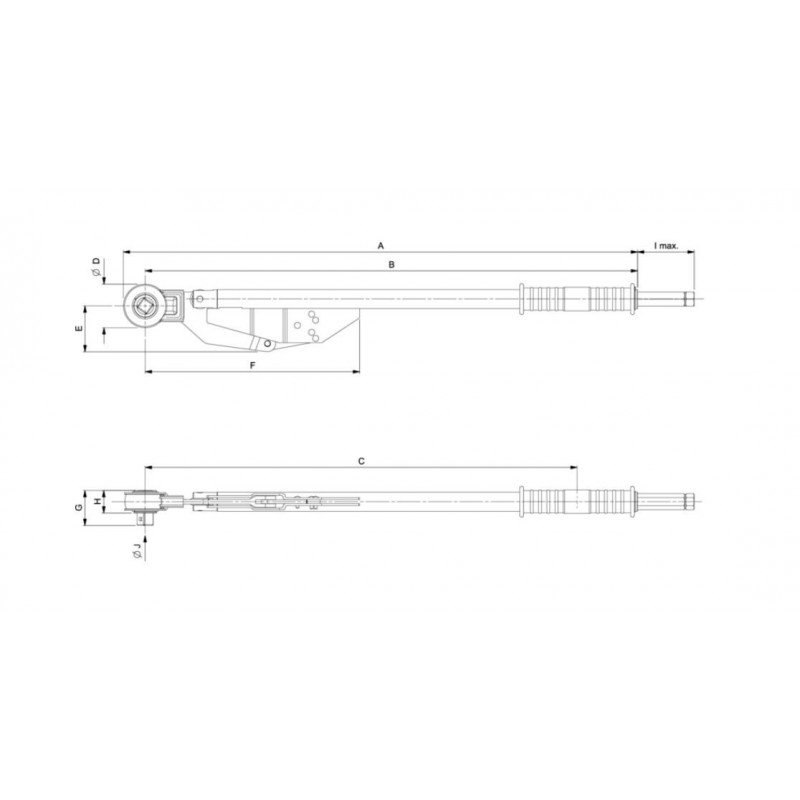 Динамометрический ключ 3/4 дюйма, 300-1000 Нм, Bahco [76R3-1000]