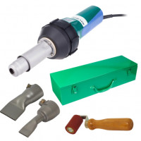 Зварювальний апарат для покрівельних мембран Herz RION 1600W + сопла + ролик + кейс