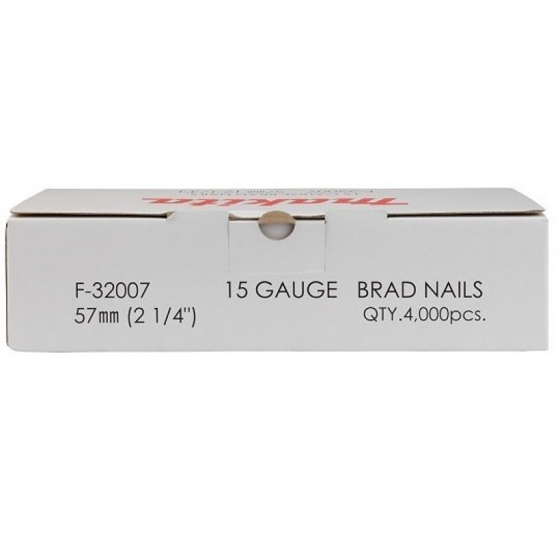 Гвозди/штифты, длина 57 мм, для гвоздопилочного пистолета AF635, 4000 шт. Makita [F-32007]