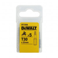 Набор из 5 бит Torx 1/4, размер TX30/25 мм, DeWalt [DT7258-QZ]