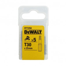 Набір із 5 біт Torx 1/4, розмір TX30/25 мм, DeWalt [DT7258-QZ]