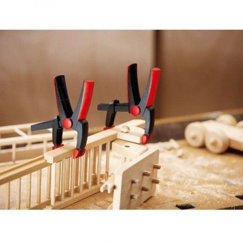 Комплект: 2 затискачі GK15 + 2 пружинні затискачі XV5 + багатофункціональні ножиці, BESSEY [SET1-A]