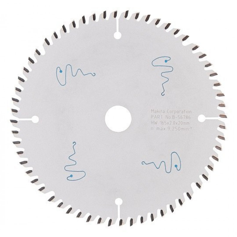 Дискова пилка для різання дерева, ламінату, МДФ, 165/20/2.0 мм, 60 зубів, SPECIALIZED, Makita [B-56786]