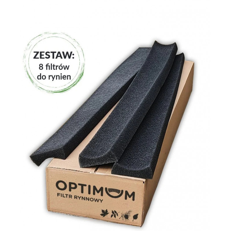 Фильтр для желобов стандартный 135 пенопластовый Optimum 10 м - губка для желобов