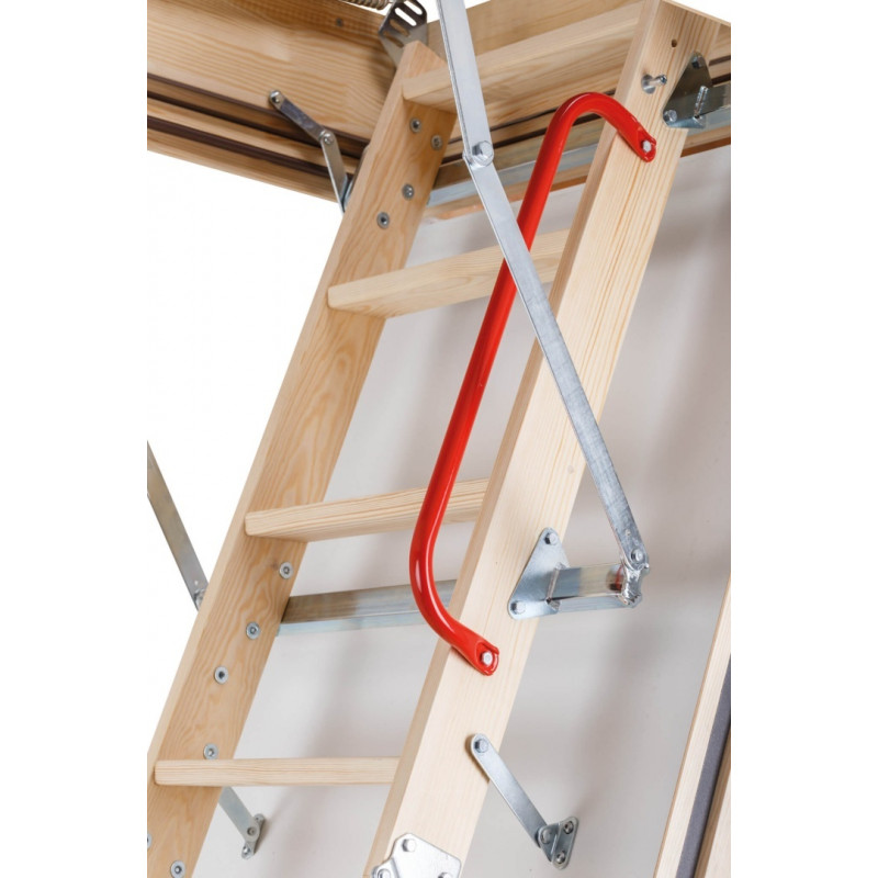 Вогнестійкі горищні сходи FAKRO LWF 60 55x100/280 | EI60 | U=0,64 Вт/м²K | дерев'яні