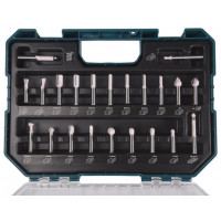 Набір із 22 фрез HM для фрезерів, хвостовик 8 мм, Makita [D-74784]