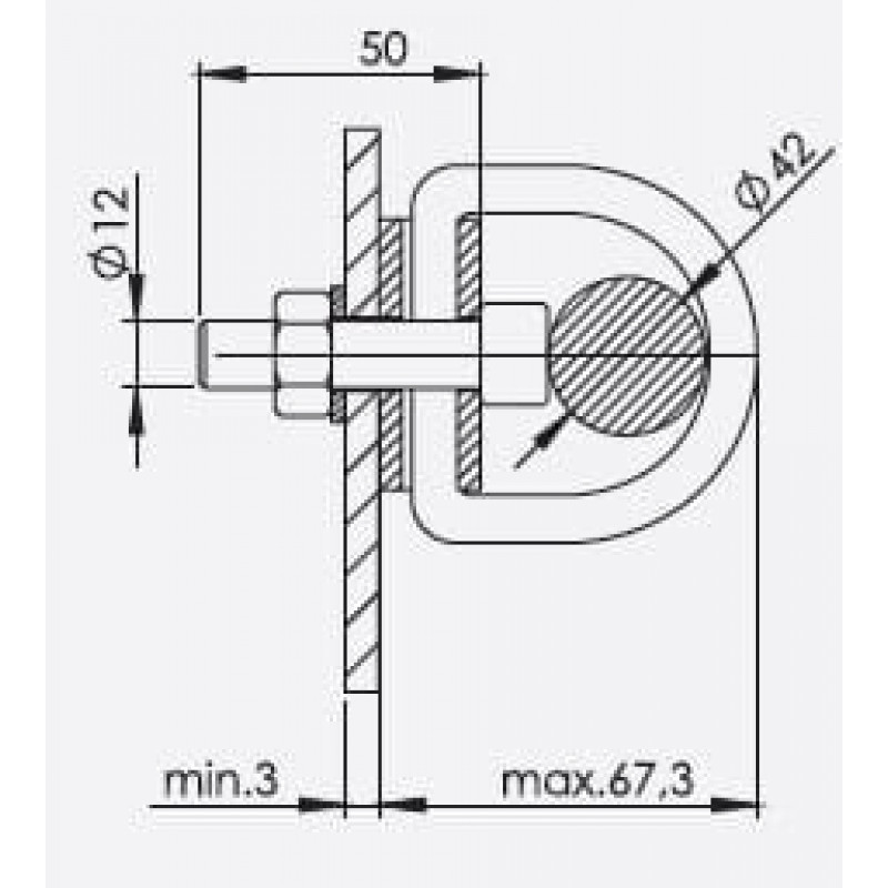 Анкерна точка типу A AT183 (AT183003 KIT) PROTEKT