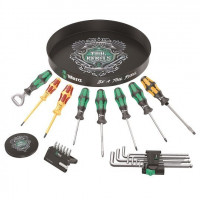 Набор из 23 отверток, шестигранных ключей и бит с лотком, открывателем и шайбами, Kraftform, Tool Rebel, WERA [051000180