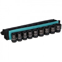 Набор из 9 метрических ударных головок 1/2 шт., 10-27 мм, ударные черные, Makita [E-16617]