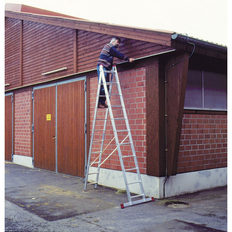 Алюминиевые двухсекционные стремянки 2x8 CORDA KRAUSE [030283]