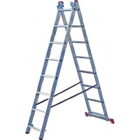 Алюминиевые двухсекционные стремянки 2x8 CORDA KRAUSE [030283]