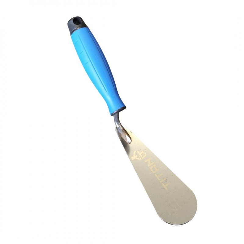 Широкий покрівельний шпатель TITAN 160 мм - гумова ручка, нержавіюча сталь