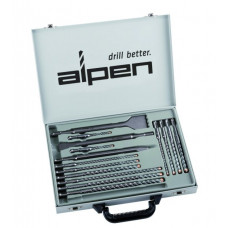 Набор из 16 зубил и сверл для железобетона SDS+, 4-гранный, FORCE X Kit-16, ALPEN [0000500216100]