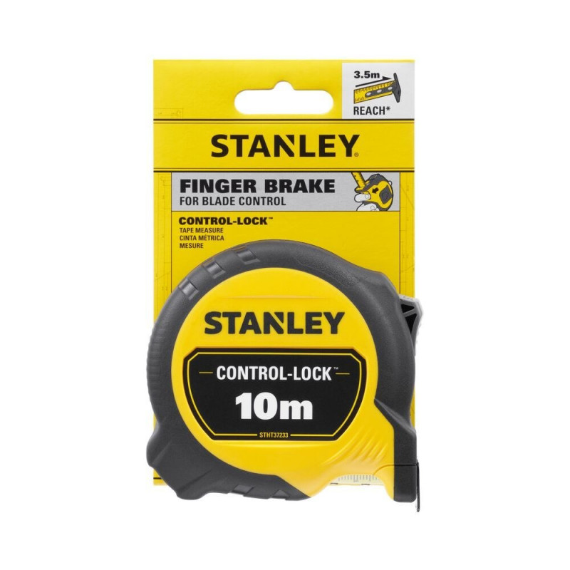 Рулетка измерительная Stanley стальная 10 м [STHT37233-0] с функцией управления и блокировкой