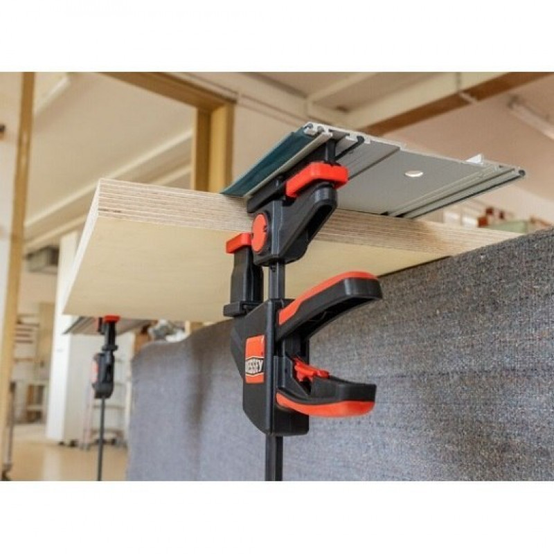 Комплект із 2 одноручних затискачів для напрямних рейок, 150x60 мм, 120-310 мм, 750N, Bessey [EZR15SET]