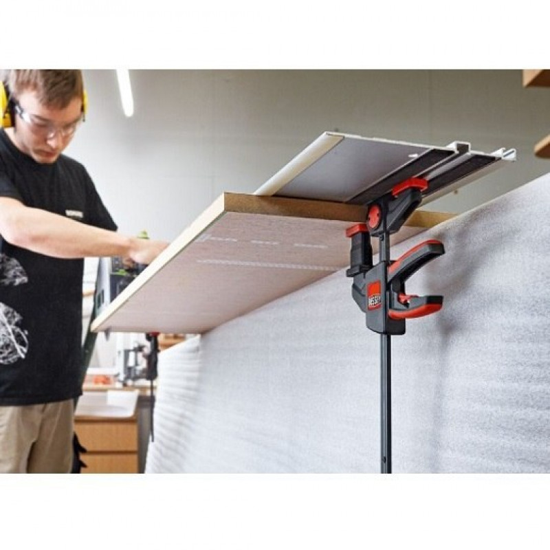 Комплект із 2 одноручних затискачів для напрямних рейок, 150x60 мм, 120-310 мм, 750N, Bessey [EZR15SET]