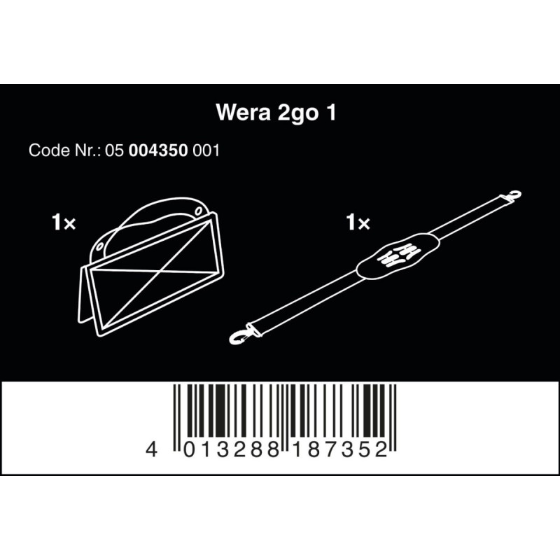 Базовый крепеж с липучкой для системы транспортировки инструментов Wera 2go 1 [05004350001]