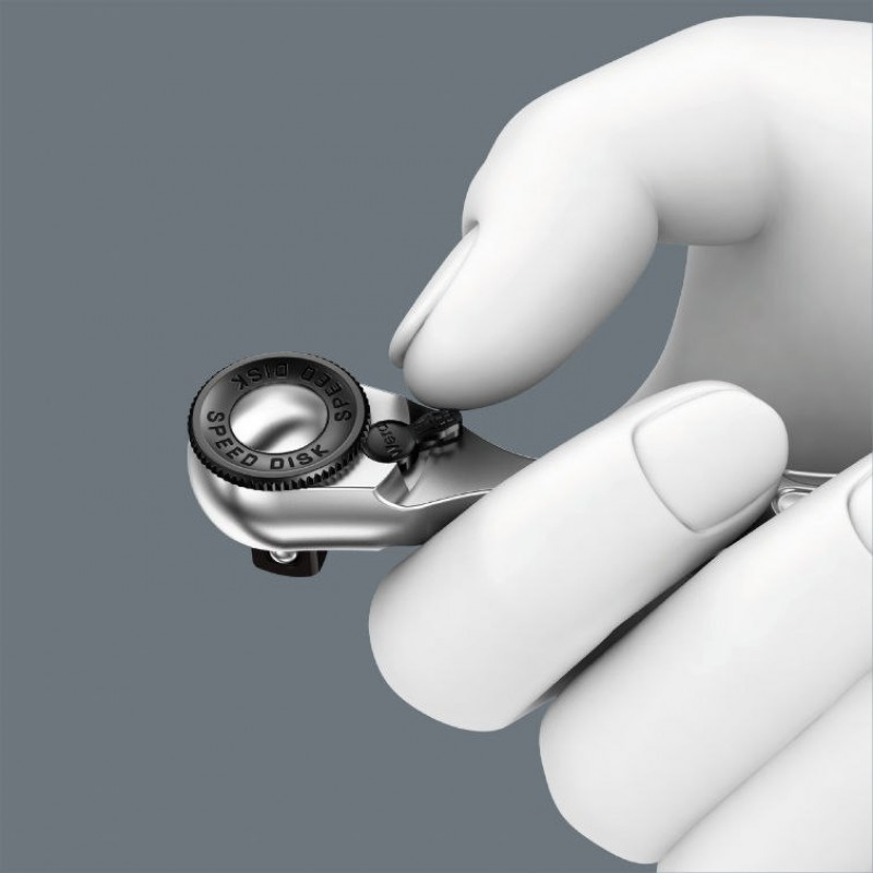 Тріскачковий ключ Zyklop Mini 3 з квадратним приводом 1/4, 60 зубців, 87 мм, 8008 A Wera [05003793001]