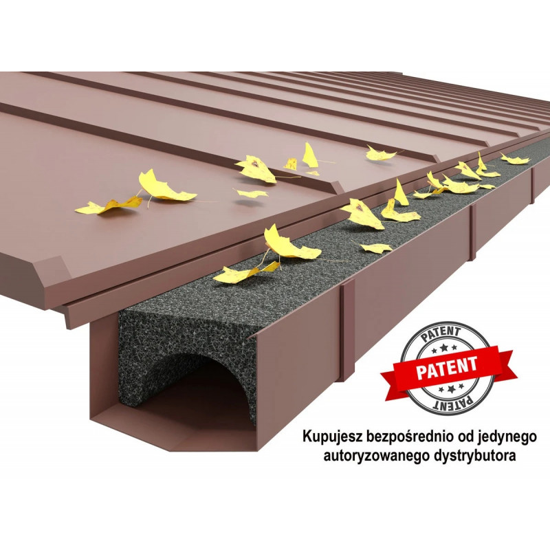 Фільтр для жолобів стандартний 125 пінопластовий прямокутний Optimum 10 м - губка для жолобів