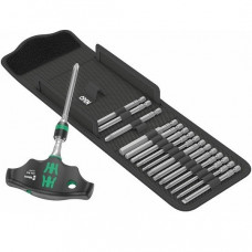 Набір із 16 біт 1/4 з Т-подібною ручкою та тріскачкою, Kraftform Kompakt 400 RA, Комплект 1 WERA [05023471001] 2go