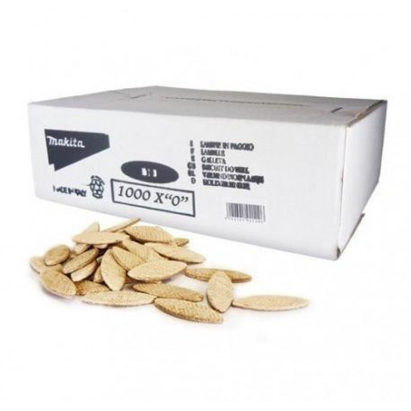 Дерев'яні з'єднувачі, ламелі тип 0, 47x16x4 мм, 1000 шт. Makita [P-08838]