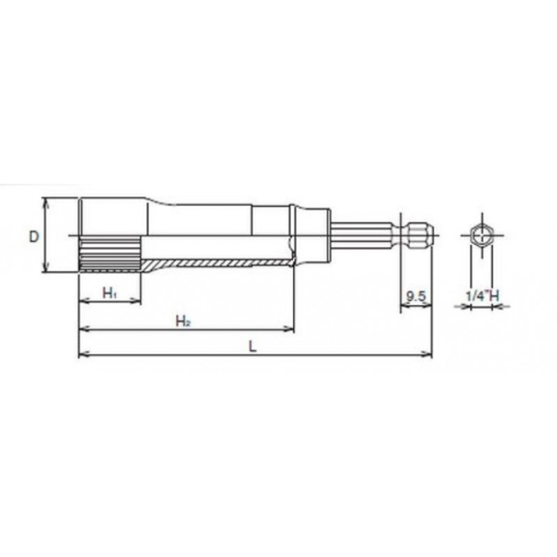 Біта-головка 1/4 для гвинтів 24/104 мм Koken [BD014E 24 мм]