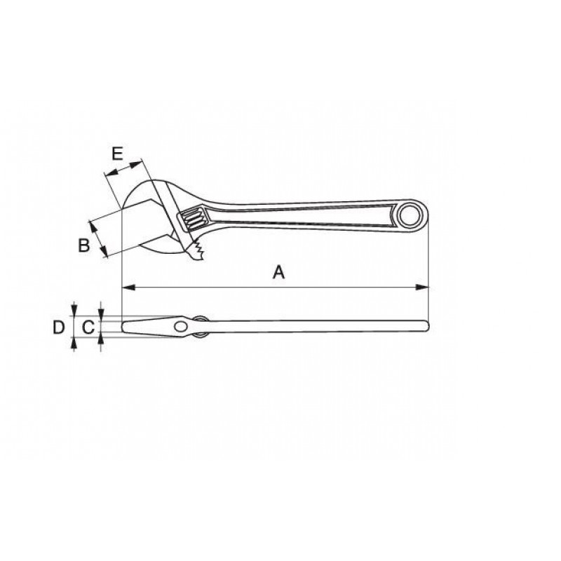 Шведський розвідний ключ 770 мм, розгін кулачків 85 мм, Bahco [87]