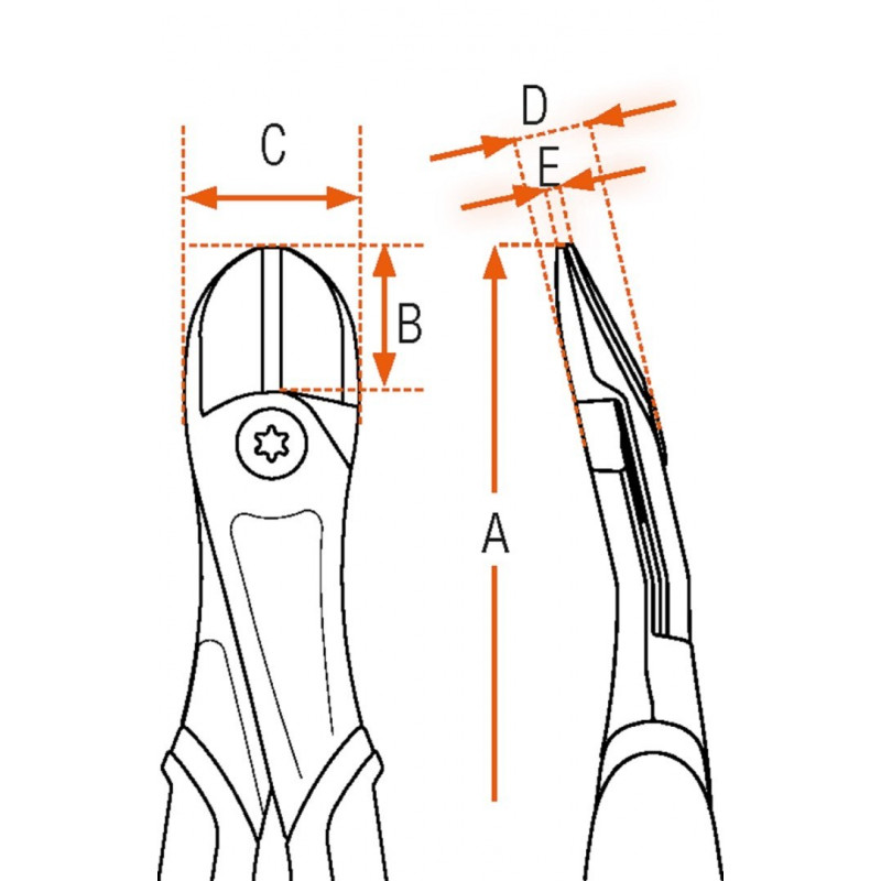 Усиленные бокорезы, угол 14º, 160 мм, ERGO Heavy Duty BAHCO [21HDG-160A]
