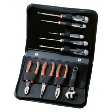 Набор из 9 предметов: разводной ключ 9070 P + длинногубцы 2430G + комбинированные плоскогубцы 2628G + бокорезы 2101G + отвертки ERGO, Bahc