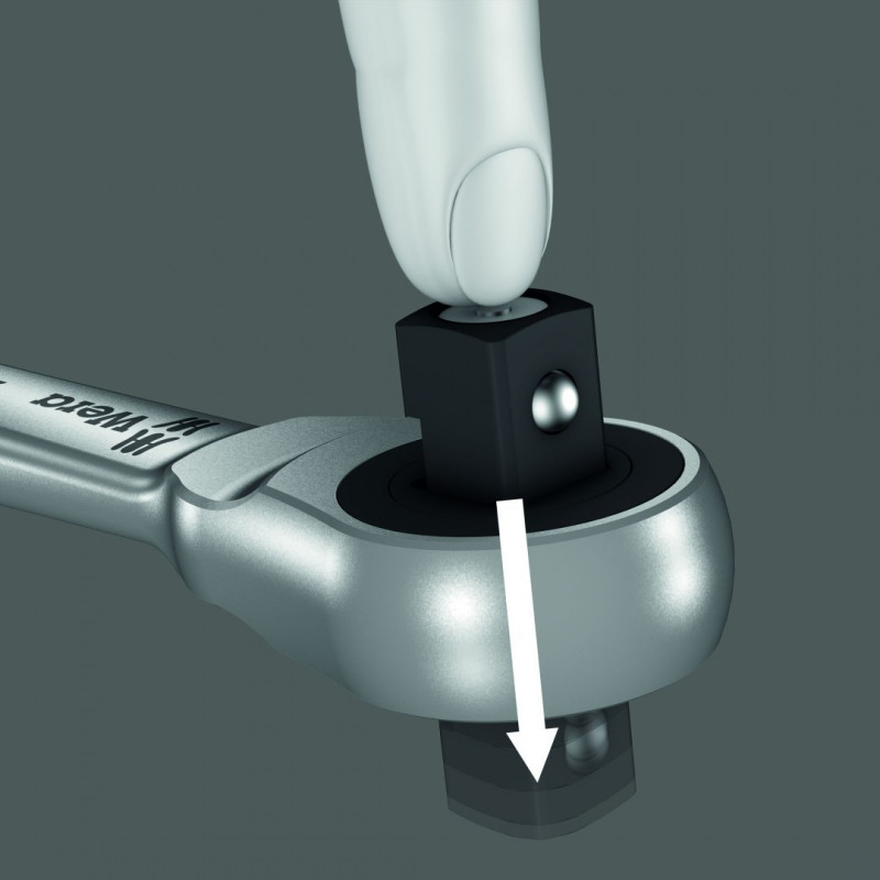 Тріскачковий ключ 1/4'' 76 зубів 141 мм Zyklop Metal 8003 A Wera [05004003001]