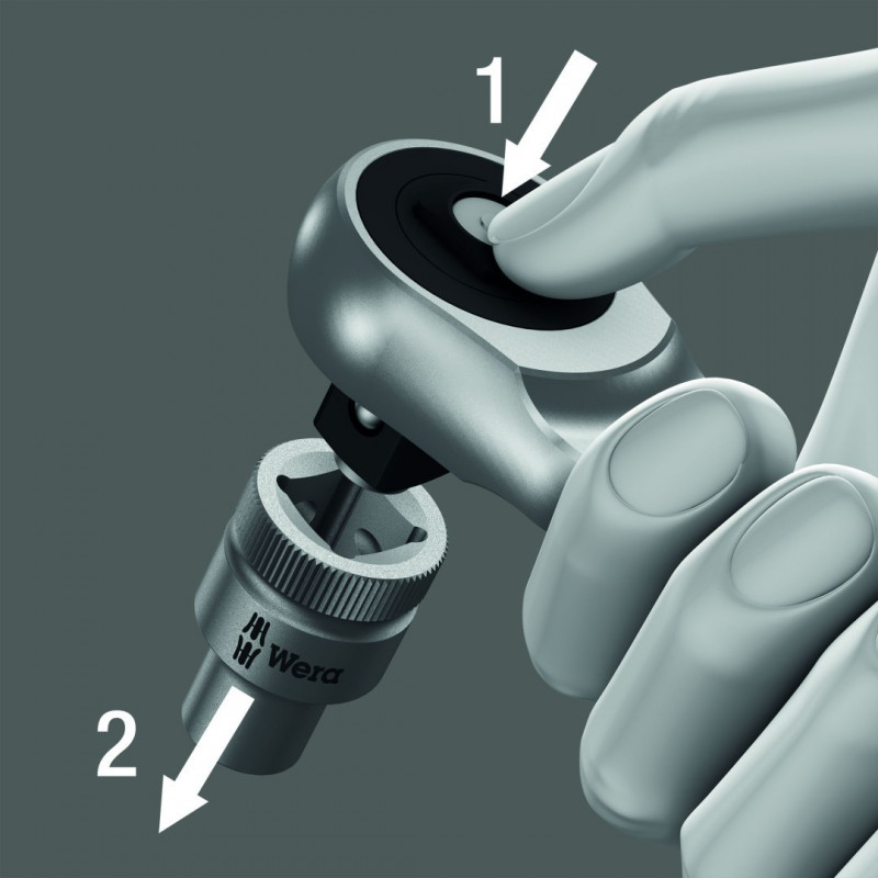 Тріскачковий ключ 1/4'' 76 зубів 141 мм Zyklop Metal 8003 A Wera [05004003001]