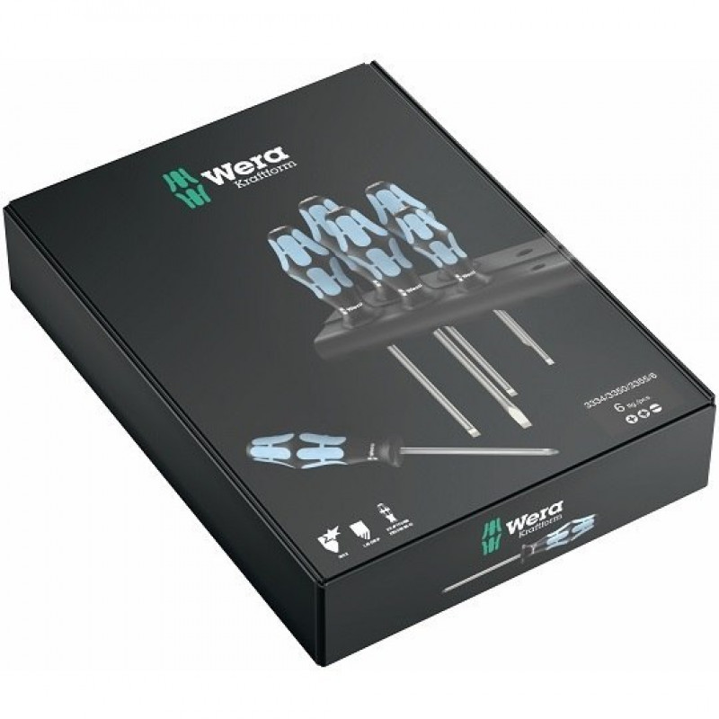 Набір із 6 викруток з нержавіючої сталі, Kraftform, WERA [05032063001]