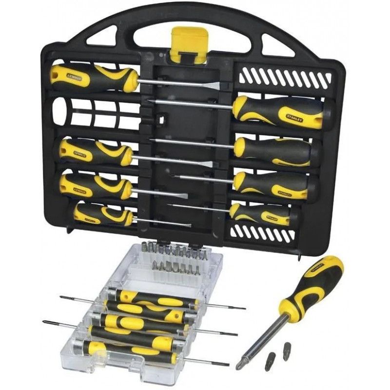 Набір із 34 викруток та біт для різних гвинтів, BASIC, Stanley [STHT0-62141]
