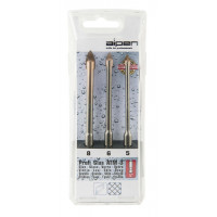 Набор из 3 сверл для стекла с твердосплавным наконечником ATM-3 Profi Glas, Alpen [0028900003100]