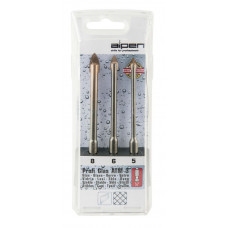 Набор из 3 сверл для стекла с твердосплавным наконечником ATM-3 Profi Glas, Alpen [0028900003100]