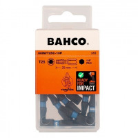 Набір із 10 шт. ударних біт 1/4 для гвинтів TORX T25/25 мм, Bahco [66IM/T25C-10P]